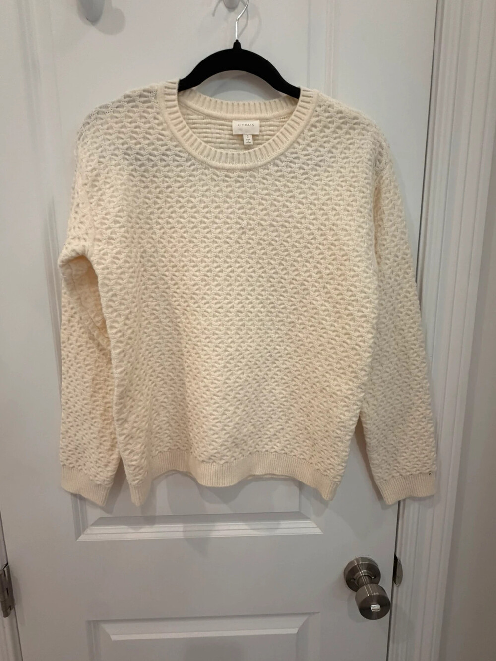 Cyrus cream sweater textured small fall festivals dress up